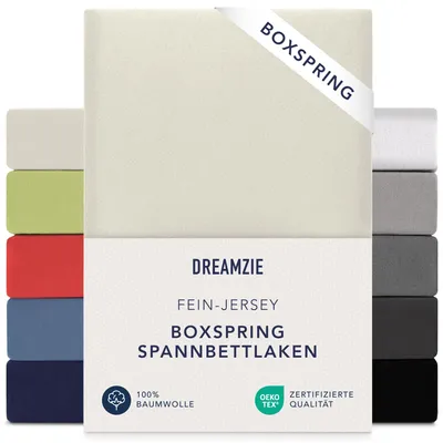 Productafbeelding van Dreamzie - Spannenlaken voor boxspringbed - 180x200 cm / 200x200 cm - Katoen