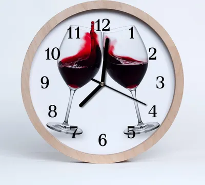 Produktbild von Holzuhr 30fi cm wanduhr - Wein