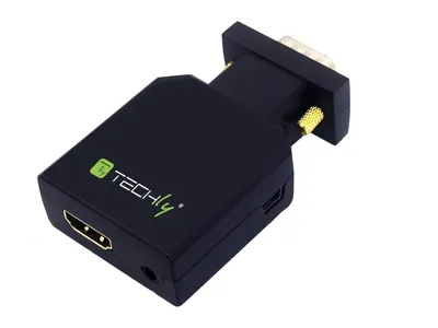 Immagine prodotto di Techly IDATA-VGA-HDMINI Techly VGA/Audio zu HDMI Mini Konverter, Plug and Play