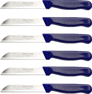 Produktbild von SOLINGEN Messer Allzweckmesser LILA Flitter Obstmesser Sehr scharf Schälmesser, Stückzahl:100 Stück