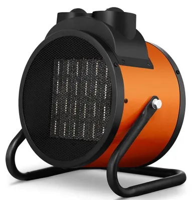 Obrázok produktu pre Elektrický keramický ohrievač – 3000 W – čierno-oranžová farba – určený na vykurovanie garáže