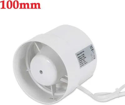 Produktbild von Rohrlüfter 100mm Rohrventilator Einschublüfter Abluftventilator Lüftungsventilator  Badlüfter   w/ Kugellager Motor    Bad Küche WC