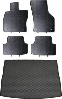 Produktbild von Gummi Fußmatten + Kofferraumwanne Set für VW Golf Sportsvan, Bj. 2014-2020