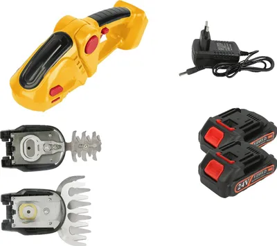Immagine prodotto di Tagliasiepi elettrico, multifunzione 2-in-1, design leggero, alimentato a batteria (2 batterie incluse)