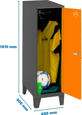 Obrázek produktu pro Skříňka Simonrack SIMONLOCKER DISM antracit, oranžová 8425437121661, 1 skříňka 40,0 x 50,0 x 101,5 cm