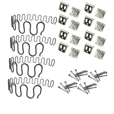 Produktbild von 4er Set Sofa Ersatzfedern 20 Zoll mit 8 S-Haken – Hochfeste Wellenfedern Reparaturset für Polstermöbel & Sitzrahmen – langlebig & stabil