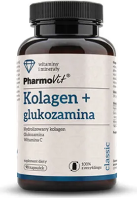 Obrázok produktu pre Kolagén + Glukozamín Bezlepkový 90 Kapsulí - Pharmovit (Klasický)