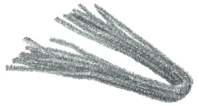 Zdjęcie produktu dla Czyściki do rur Meyco z drutu szenilowego w kolorze metalicznego srebra 10 sztuk