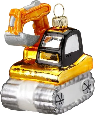 Produktbild von Christbaumschmuck Bagger Glas 7.5cm