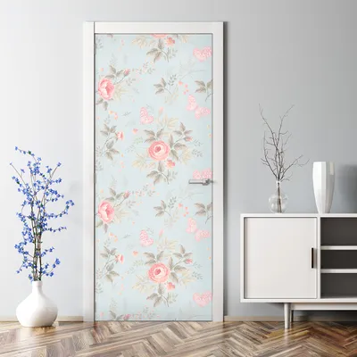 Produktbild von Dekorative Türposter selbstklebend Wandaufkleber Türaufkleber Schmetterlinge blau 85 x 200 cm