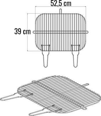 Image de Grille simple en acier chromé – 52,5 x 39 cm