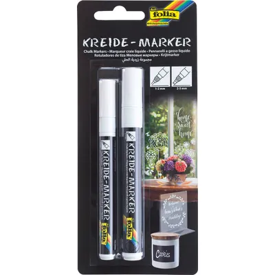 Immagine prodotto di folia 390200 Pennarello a gesso 2 pezzi bianco