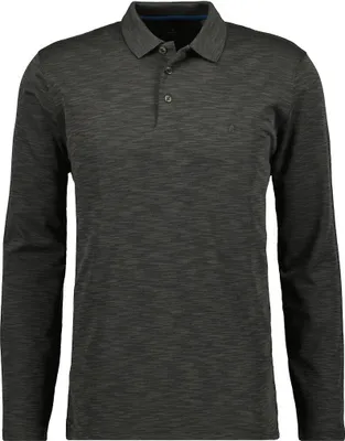 Ragman langarm Poloshirt Softknit in grau