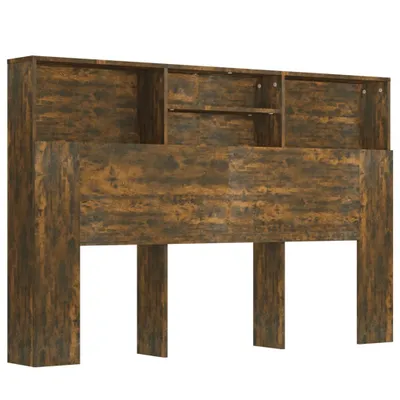 Produktbild von Kopfteil mit Ablagen Räuchereiche 160x19x103,5 cm