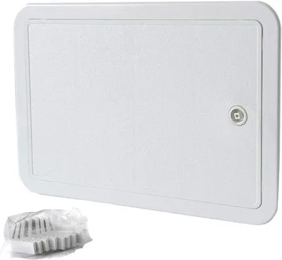 Produktbild von Famanu Ventilationsgitter Tür - Ventilationspaneel aus ABS - 315 x 215 mm - Weiß