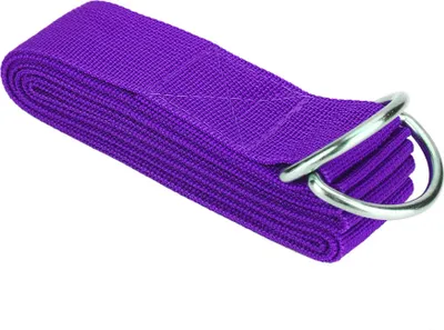 Produktbild von Verstellbarer Dehnungsgurt, D‑Ring Fitnessband, lila, für Yoga, Gymnastik & Bein‑/Taillentraining