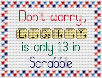 Scrabble Kreuzstich-Set für Jubiläum (80)