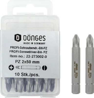 Produktbild von 10 Stück Dönges 10 Stück Dönges PZ-BIT für Kreuzschlitzschrauben, PZ 1, Länge 50 mm (BIT)