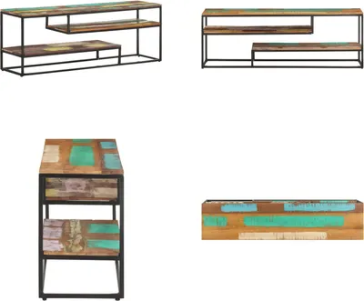 Produktbild von vidaXL TV Schrank 130x30x45 cm Recyceltes Massivholz - TV-Schrank - TV-Schränke - TV-Möbel - Sideboard