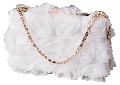 Productafbeelding van CORIOS Dames avondtas, bloemenclutch, elegante handtas, mini roos, schoen