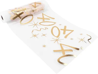 Produktbild von Polyester-Tischläufer zum 40. Geburtstag für Partys, Geburtstagsfeiern und Jubiläumsessen (28 cm x 10 m)