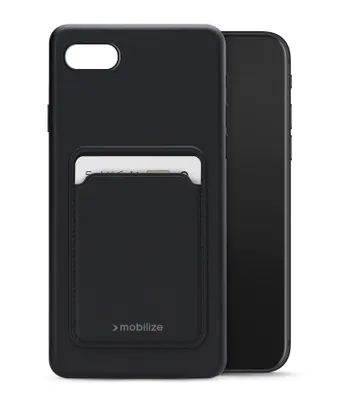 Immagine prodotto di Custodia protettiva in silicone morbido per Apple iPhone 6/6S/7/8/SE (2020/2022), colore nero opaco