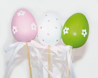 Produktbild von Ostereistecker rosa/weiß/grün, 2er Set