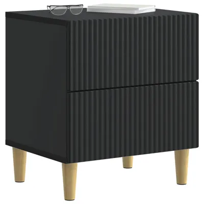 Image de vidaXL Table de chevet noire 43 x 34,5 x 48 cm en aggloméré