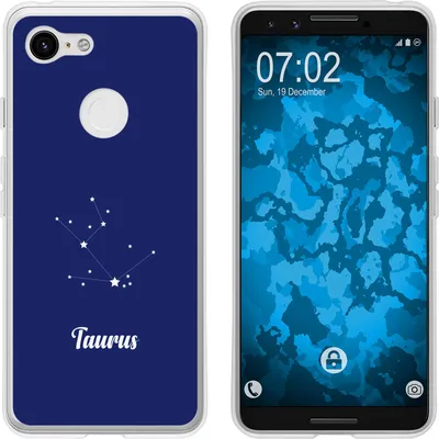Produktbild von PhoneNatic Case kompatibel mit Google Pixel 3 Silikon-Hülle SternzeichenTaurus M8