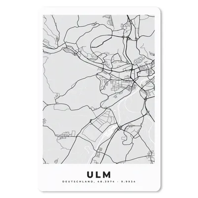 Produktbild von MuchoWow® Mauspad Mousepad Deutschland - Karte - Ulm - Stadtplan 18x27 cm - Mousepads - Maus Mat - Pad - Mausunterlage