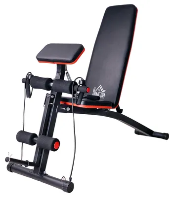 Produktbild von HOMCOM Multifunktion Trainingsbank Hantelbank mit Feder Gewicht bis 300kg