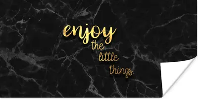 Produktbild von MuchoWow® Poster Zitate - Sprichwörter - Gold - Marmor 40x20 cm - Poster für die Wand - Poster Schlafzimmer