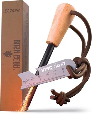 Obrázok produktu pre Jednorazový bushcraftový nôž s drevenou rukoväťou na outdoorový výcvik prežitia