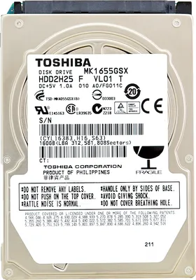 Image de Toshiba MK1655GSX 160GB 8Mb Cache 5400Rpm Sata II 2,5