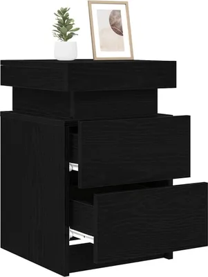 Immagine prodotto di Armadio da Notte con cassetto 2 pcs Rovere Nero 35 x 39 x 55 cm