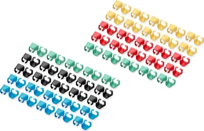 Immagine prodotto di Clip colorate DIGITUS per cavi patch RJ45 100 pz. a seconda del colore