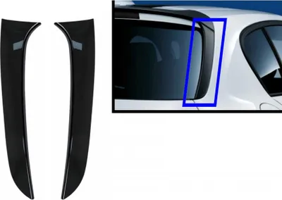 Image de Aileron de lunette arrière de coffre pour BMW Série 1 F20 F21 2011-2019 Noir Brillant.