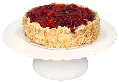 Zdjęcie produktu dla Talerz na ciasto Gloria z nóżką kremowy biały stojak na ciasto Ø30 cm
