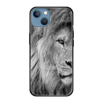 Produktbild von König Design Hülle kompatibel mit Apple iPhone 13 Kunststoff Soft Handyhülle - Handy Case Löwe