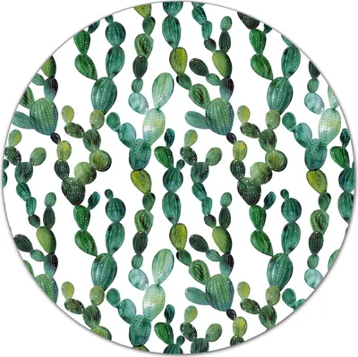 Produktbild von Glas-Herdabdeckplatte Glaskeramikkochfeld-Abdeckung Schneideplatten - 40 cm - Grüner Kaktus Boho