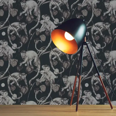 Produktbild von TADESSI Tapete Tiere Gianni M1-No.661 Vliestapete Schwarz Grau Dschungeltapete Wohnzimmer Schlafzimmer Küche