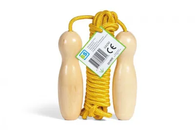 Produktbild von BS Toys Großes Springseil, Gelb, 6 Jahr(e), Holz, China, Achtung. Nicht für Kinder unter 36 Monaten geeignet. Kleine Teile. Erstickungsgefahr. Lange..., 60 mm