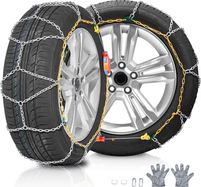 Obrázek produktu pro VEVOR sněhové řetězy řetězy na pneumatiky z manganové legované oceli, nouzové trakční řetězy, 2 ks 610/685mm univerzální sněhové řetězy na auta těžké nouzové trakční řetězy pro osobní automobily pickupy SUV nákladní automobily, stříbrná barva