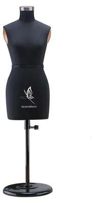 Produktbild von Schneiderbüste Halbe Büste Miniatur Schneiderpuppe - Schwarz - 41 cm - Für Miniaturkleidung