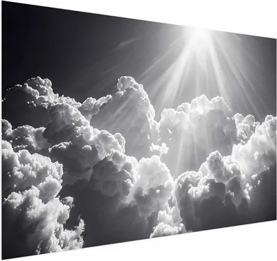 Produktbild von Posterpapier Poster - Hope in the Clouds: Inspiring Sun Rays – Awaken Emotions 60x40 cm Muster b-H-10041-ao-a