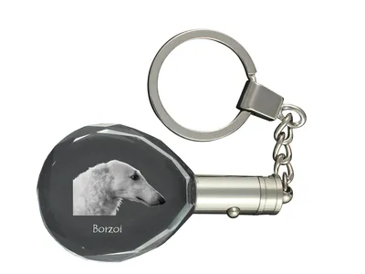 Obrázok produktu pre Art-Dog Kľúčenka – Borzoj – oválny tvar