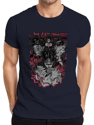 Immagine prodotto di 呪術廻戦 Maglietta da uomo Sukuna Yuji Megumi Anime Manga Gift Anime Aesthetics, Navy, L