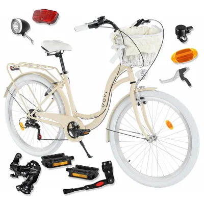 Produktbild von Damenfahrrad Davi Emma 26", 7 Gänge, 155-180 cm, Kaffeebraun/Weiß