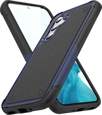 Produktbild von Für Samsung Galaxy A54 Hülle Militärqualität Stoßfest Hybrid 2 in 1 Hart PC Weich TPU Handyhülle Blau Schwarz