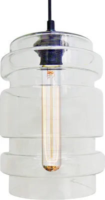 Immagine prodotto di Lampada a sospensione DECORADO nera 1xE27x60W in vetro, dimensioni: 110x17x17 cm, IP20, Candellux